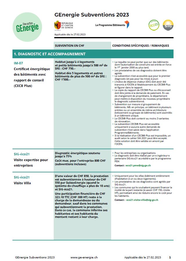Catalogue subvention 2023